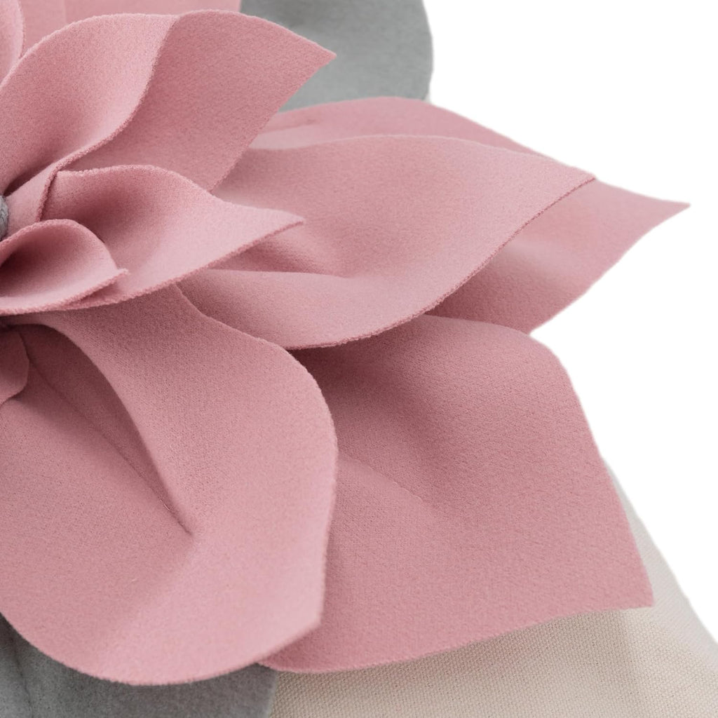 VG|pink|Luxury 3D Flower Throw Pillow Cover