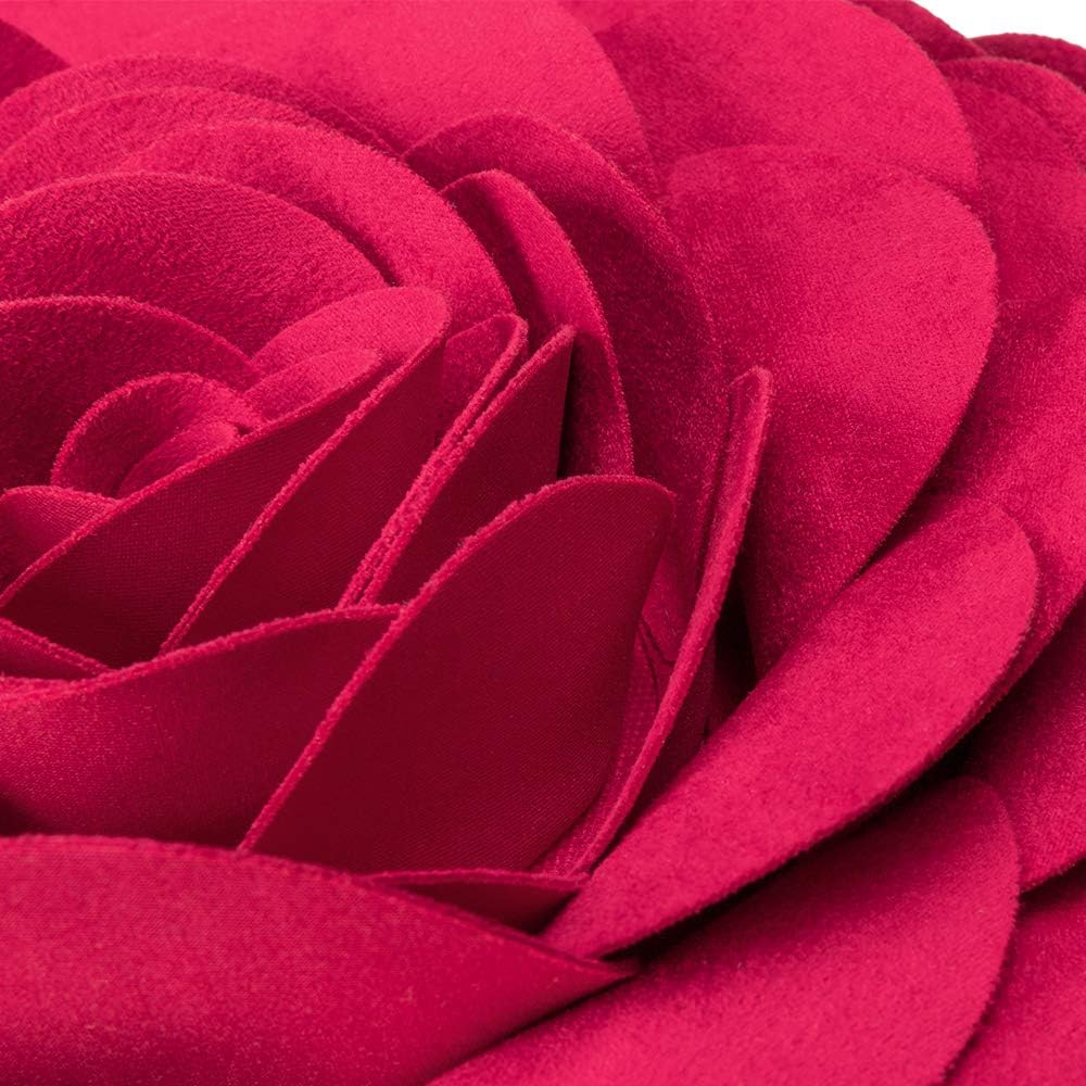 VG|suederosered|Handmade 3D Flower Throw Pillow Round Cushion
