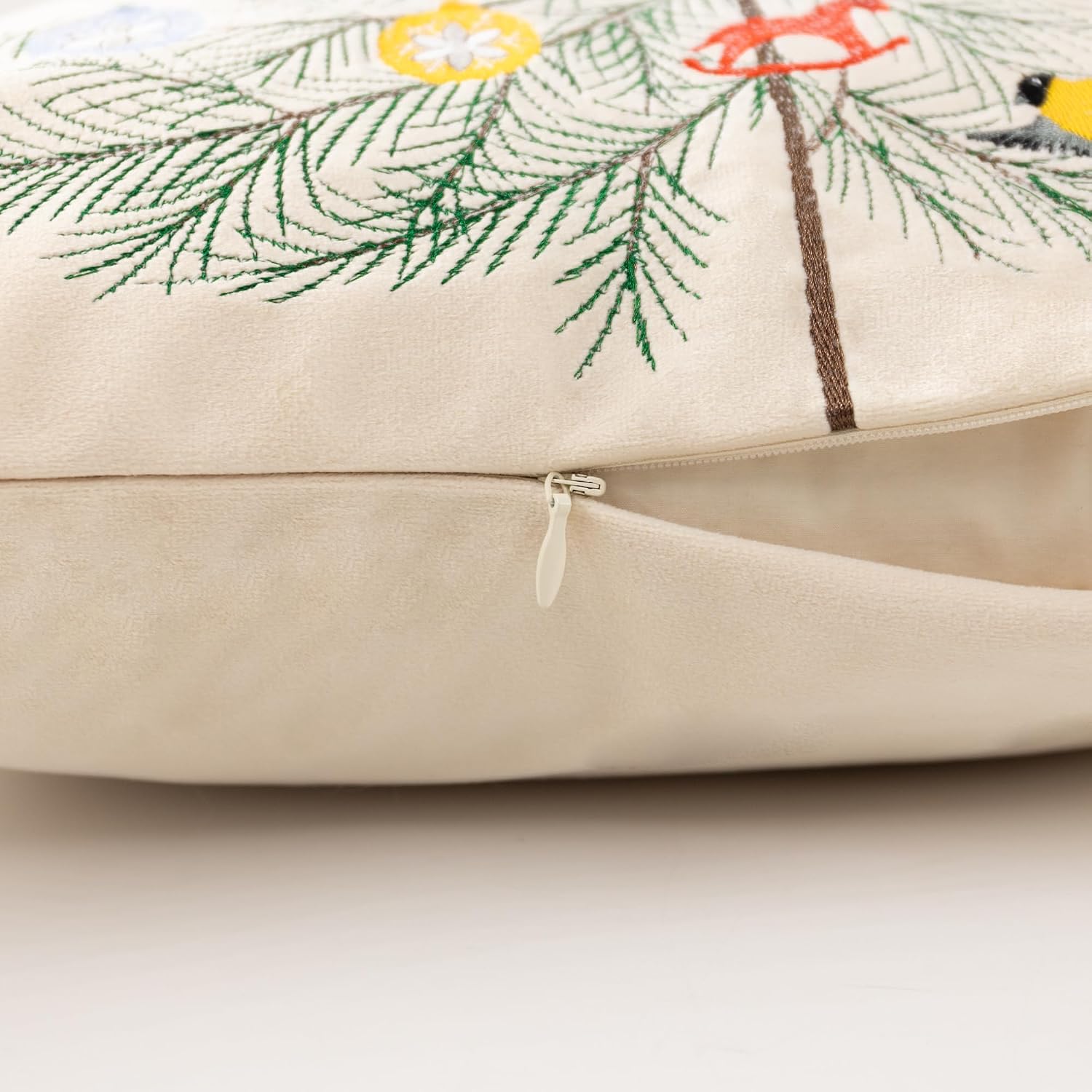 Christmas Tree Embroidered Throw Pillow Covers Accent Pillowcases Christmas Decorations for Indoor Couch Bed Living Room Home Xmas Holiday Decor