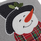VG|grey-snowman|Christmas Decorative Accent Throw Pillow Case Cushion Cover for Sofa Couch Chair