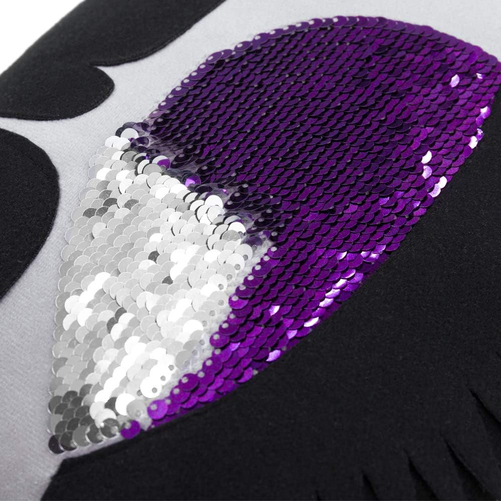 VG|purple|Long Eyelashes Sequins Throw Pillow Cover