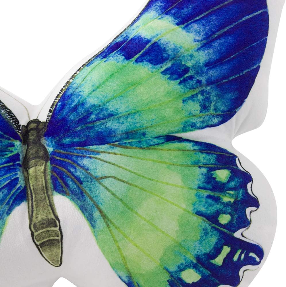 VG|blue-green|3D Butterfly Throw Pillow, Hot Pink