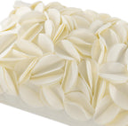 VG|cream-velvet|Handmade 3D Floral Throw Pillow Cover