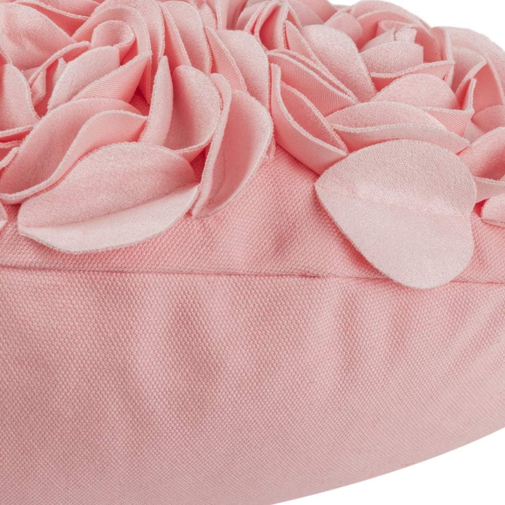 VG|pink|Heart Flower Throw Pillow Covers