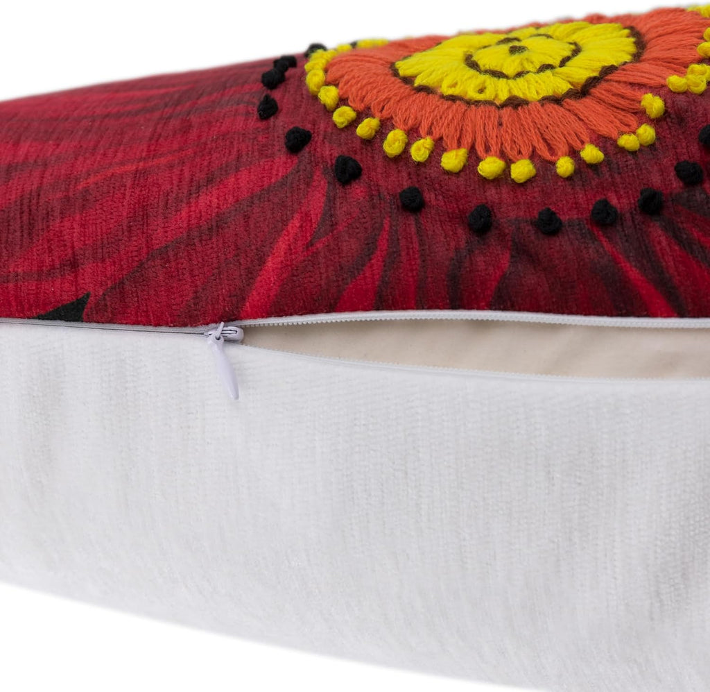 VG|red-sunflower|Parrot Throw Pillow Cover Soft Pillow Case Decorative Cushion Cover for Sofa Couch Chair Bed Living Room