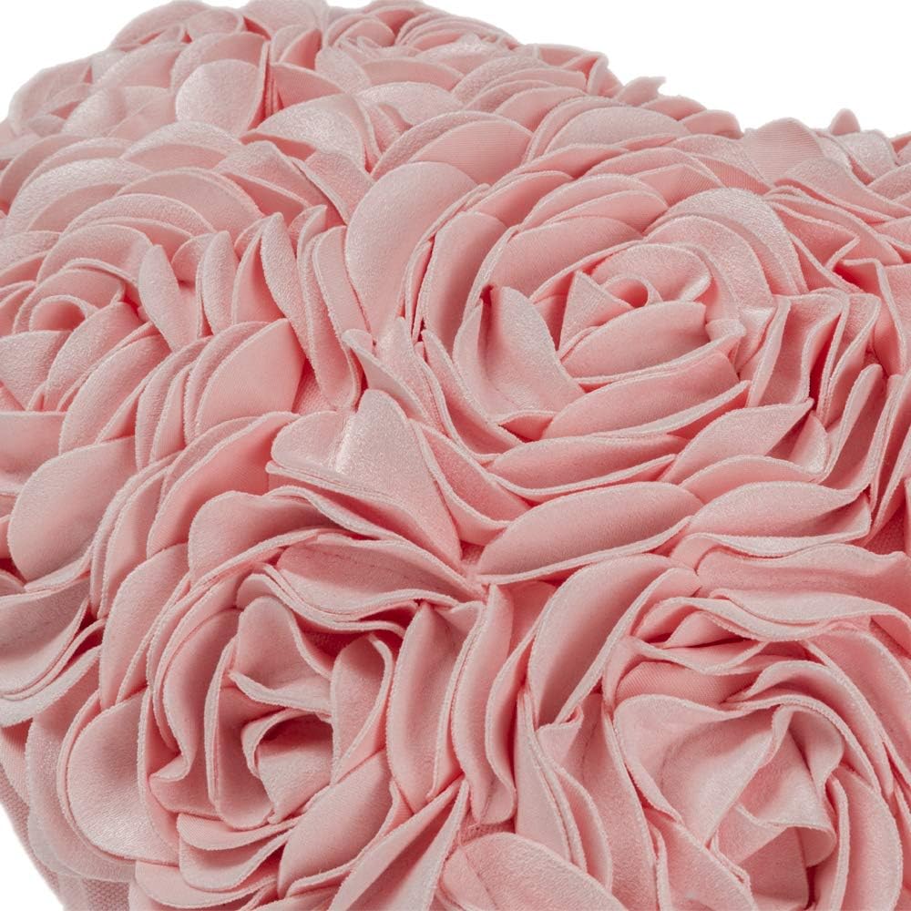 VG|pink|Heart Flower Throw Pillow Covers
