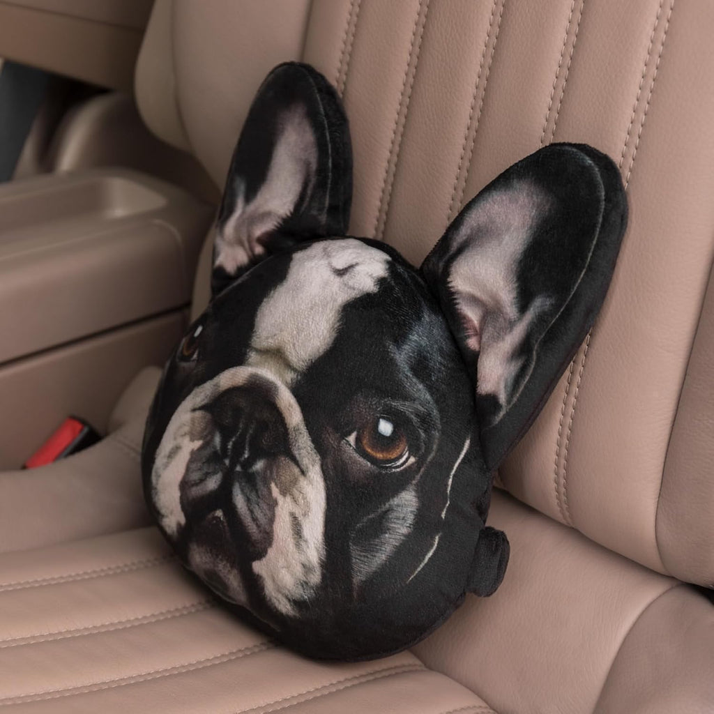 3D Dog Car Neck Pillow Decorative Animal Car Headrest Neck Support for Travel Home Office