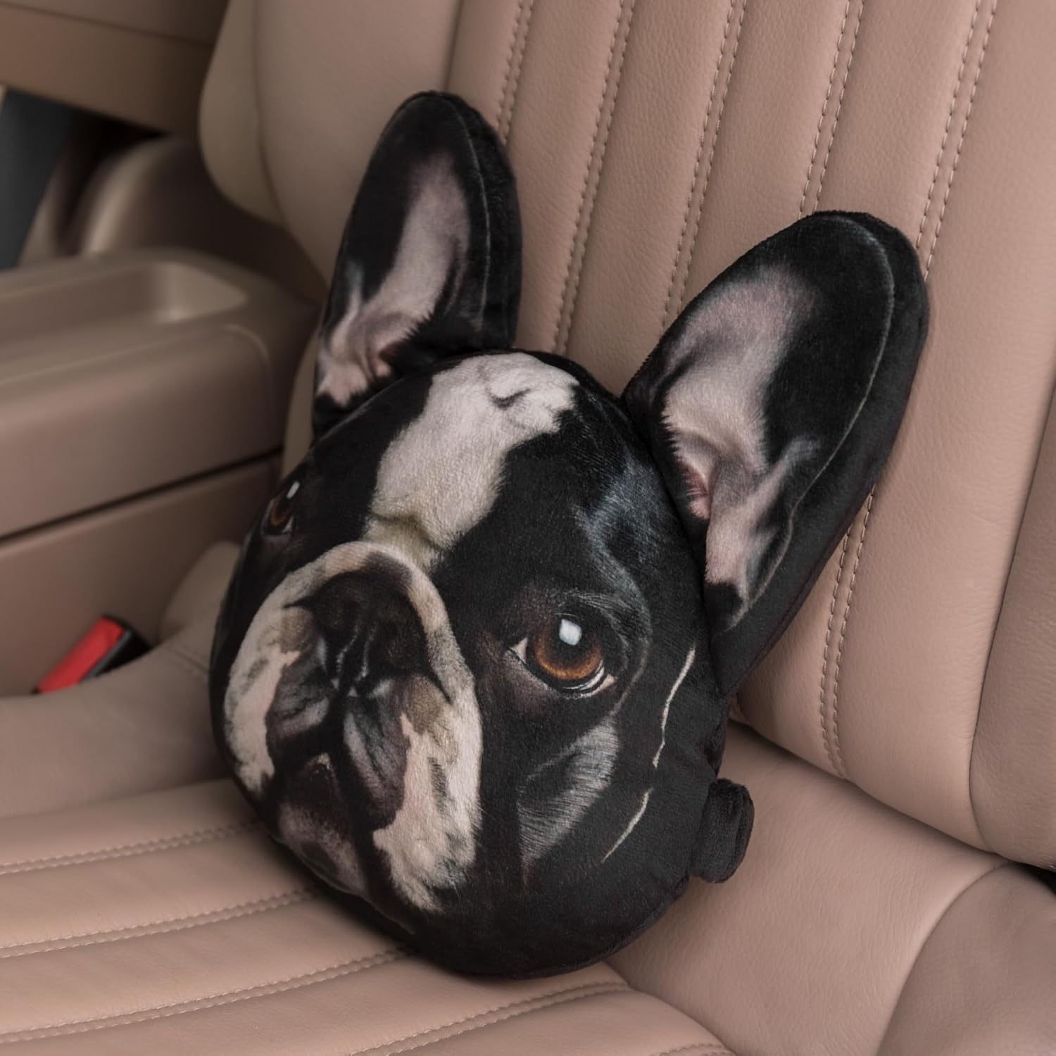 3D Dog Car Neck Pillow Decorative Animal Car Headrest Neck Support for Travel Home Office