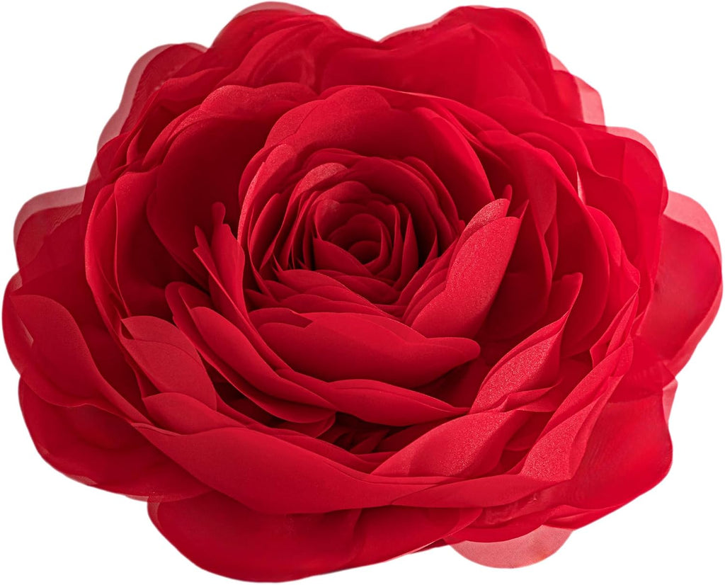 VG|red|3D Flower Throw Pillow Cover