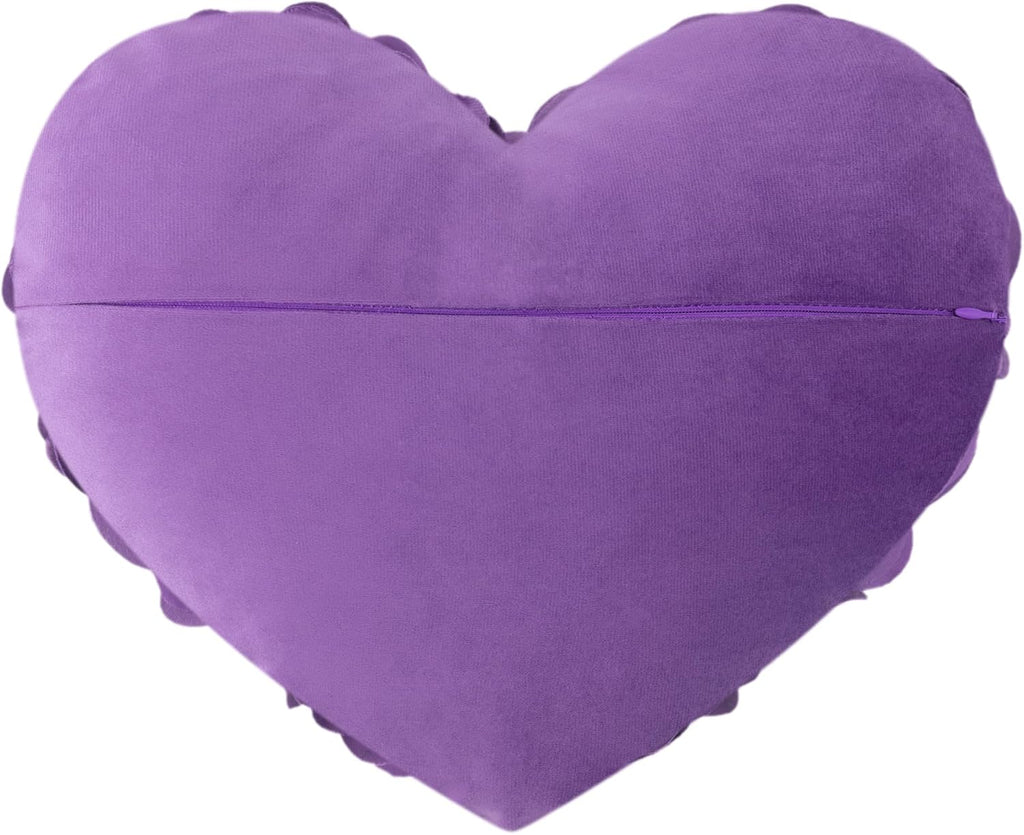 VG|purple|Heart Flower Throw Pillow Covers