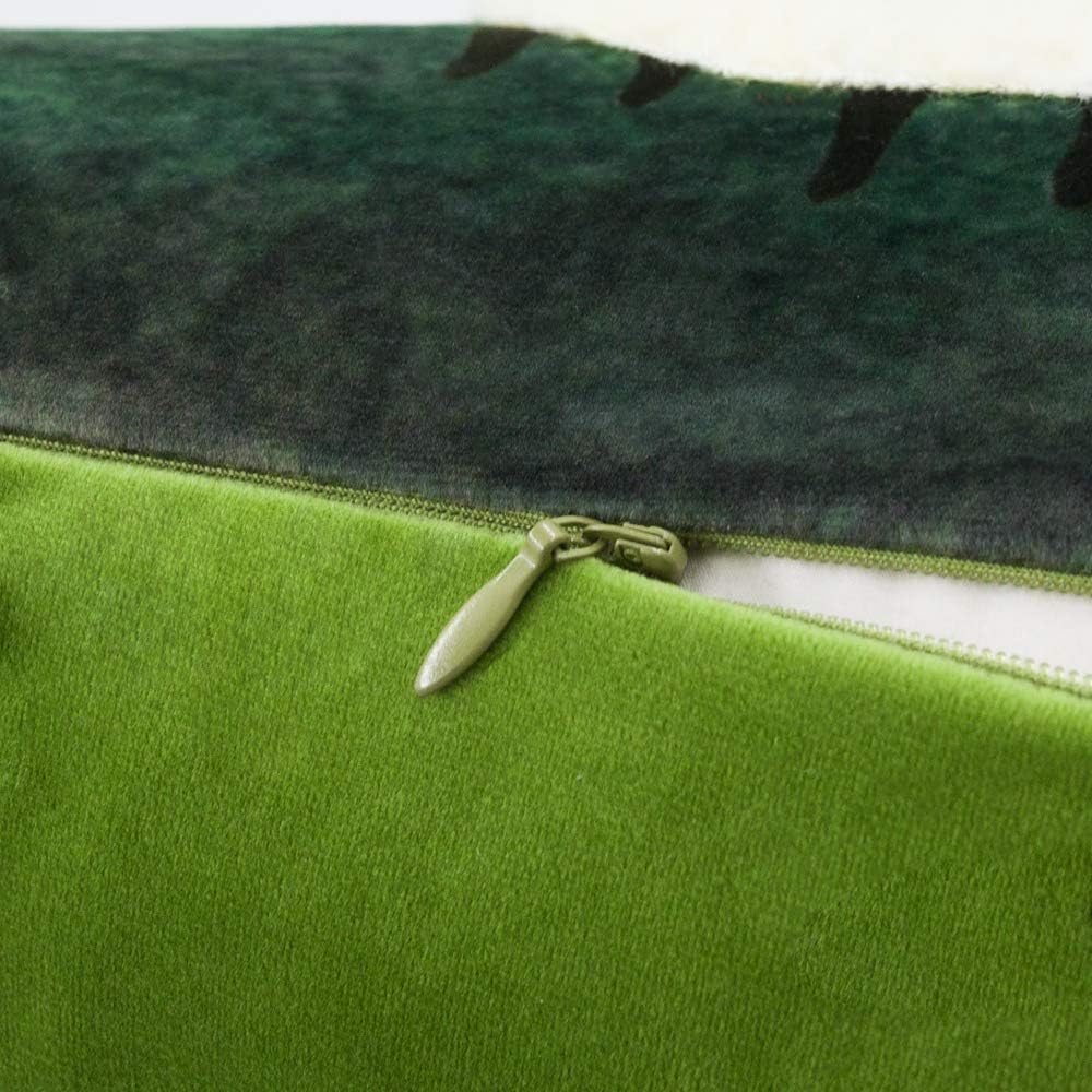 VG|s-sheep-green|Decorative Throw Pillow Covers Accent Lion Pattern Chenille Cushion Covers Pillowcases for Couch Bed Living Room Home