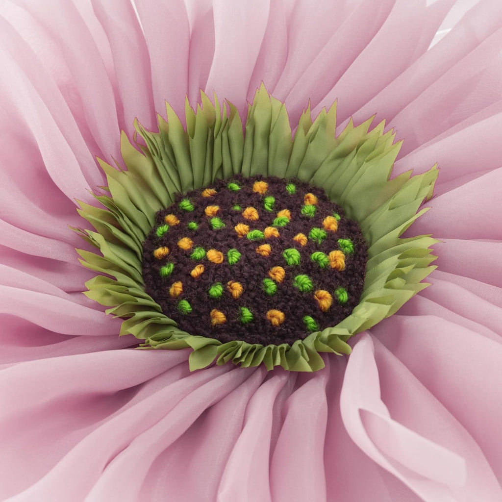 3D Flower Throw Pillow Cover Decorative Round Daisy Shaped Cushion Floral Pillowcase for Bed Sofa Couch Living Room