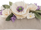VG|cream-purple|3D Flower Throw Pillow Cover