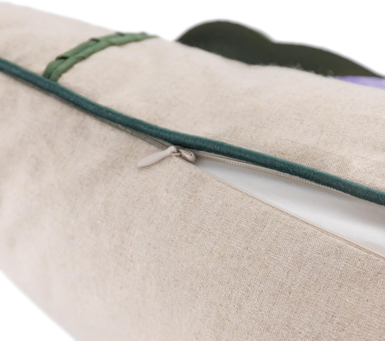 VG|purple|Yarn Rose Throw Pillow Cover