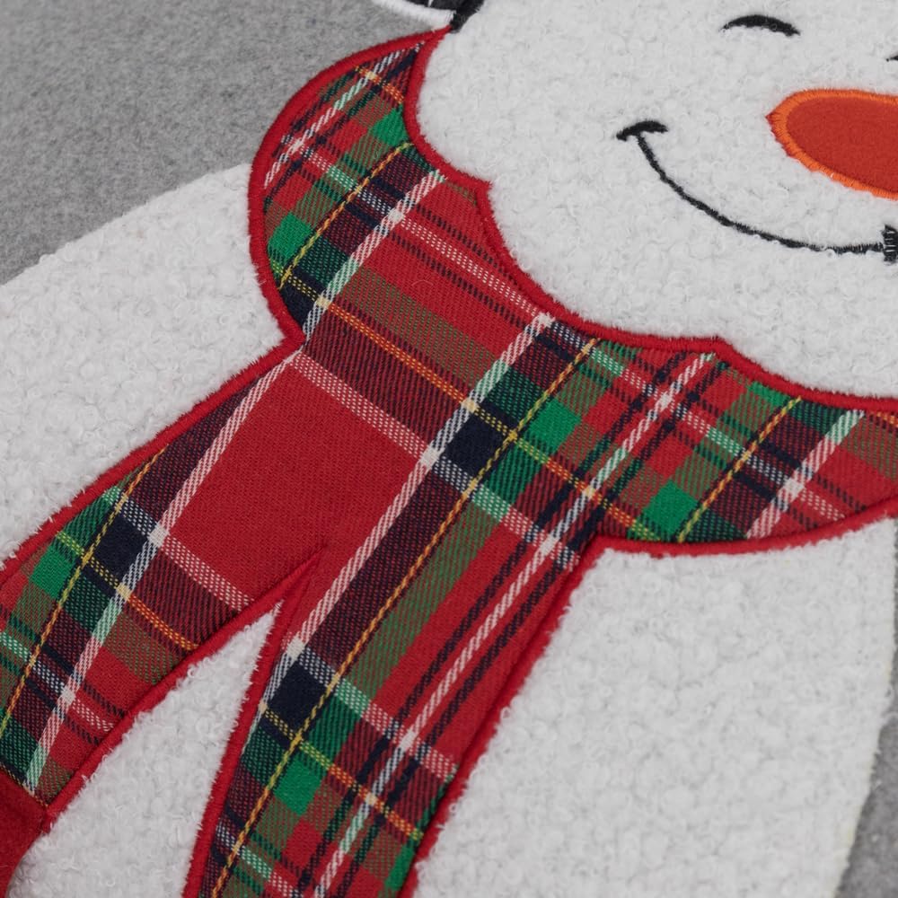 VG|grey-snowman|Christmas Decorative Accent Throw Pillow Case Cushion Cover for Sofa Couch Chair