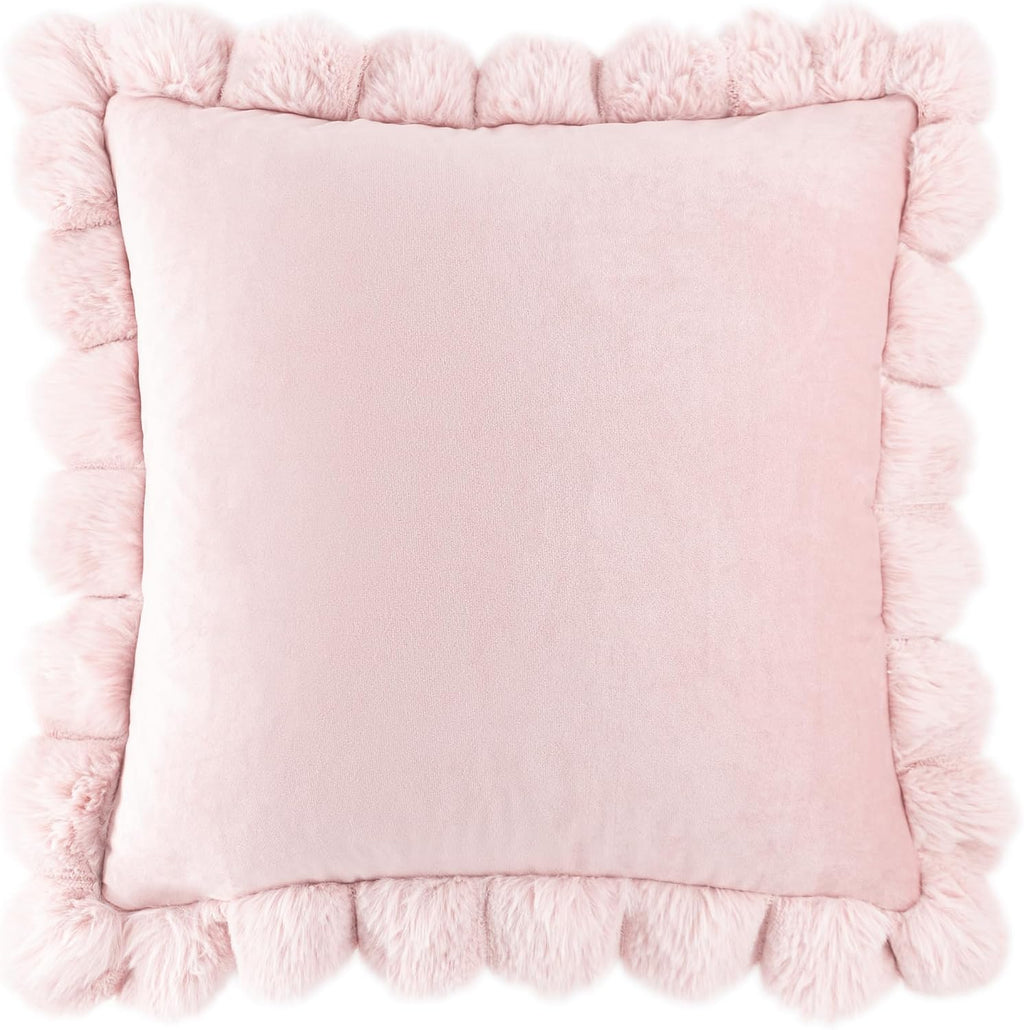 Solid Throw Pillow Cover , Velvet - Rose Gold