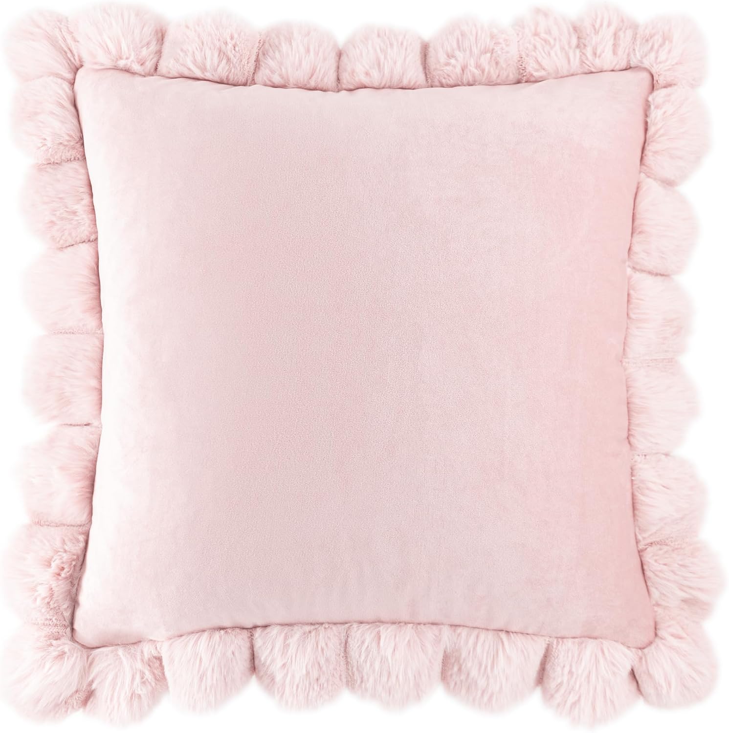 Solid Throw Pillow Cover , Velvet - Rose Gold