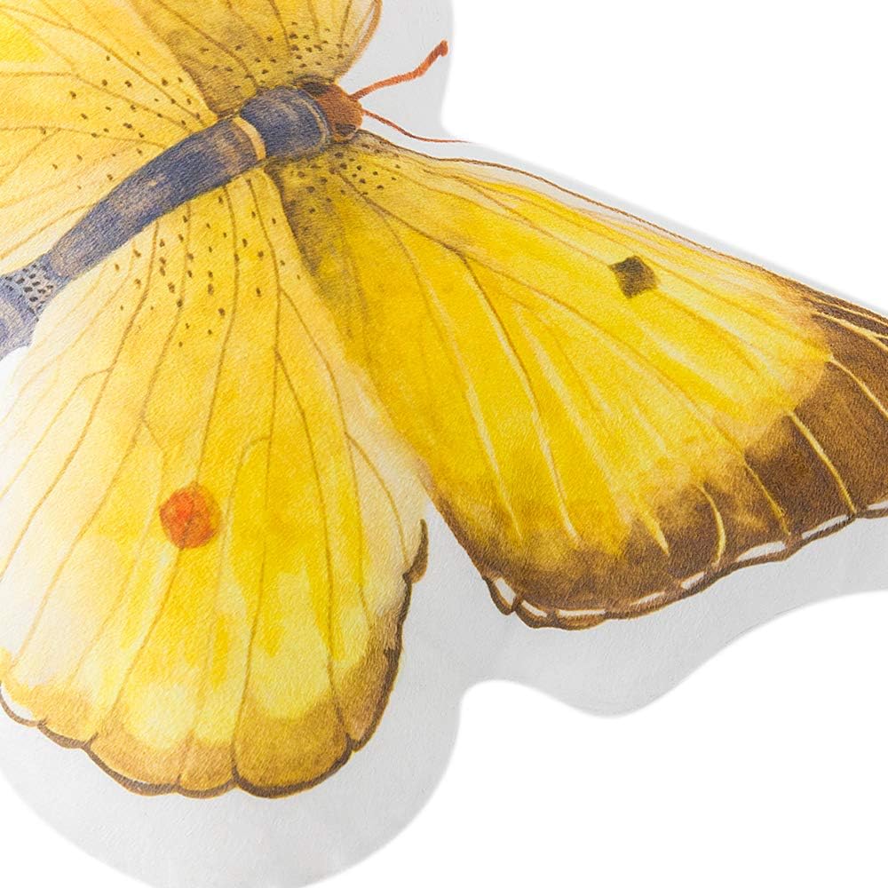 VG|light-yellow|3D Butterfly Throw Pillow, Hot Pink