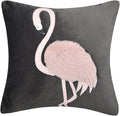 Decorative Throw Pillow Covers Accent Lion Pattern Chenille Cushion Covers Pillowcases for Couch Bed Living Room Home - S-flamingo-gray