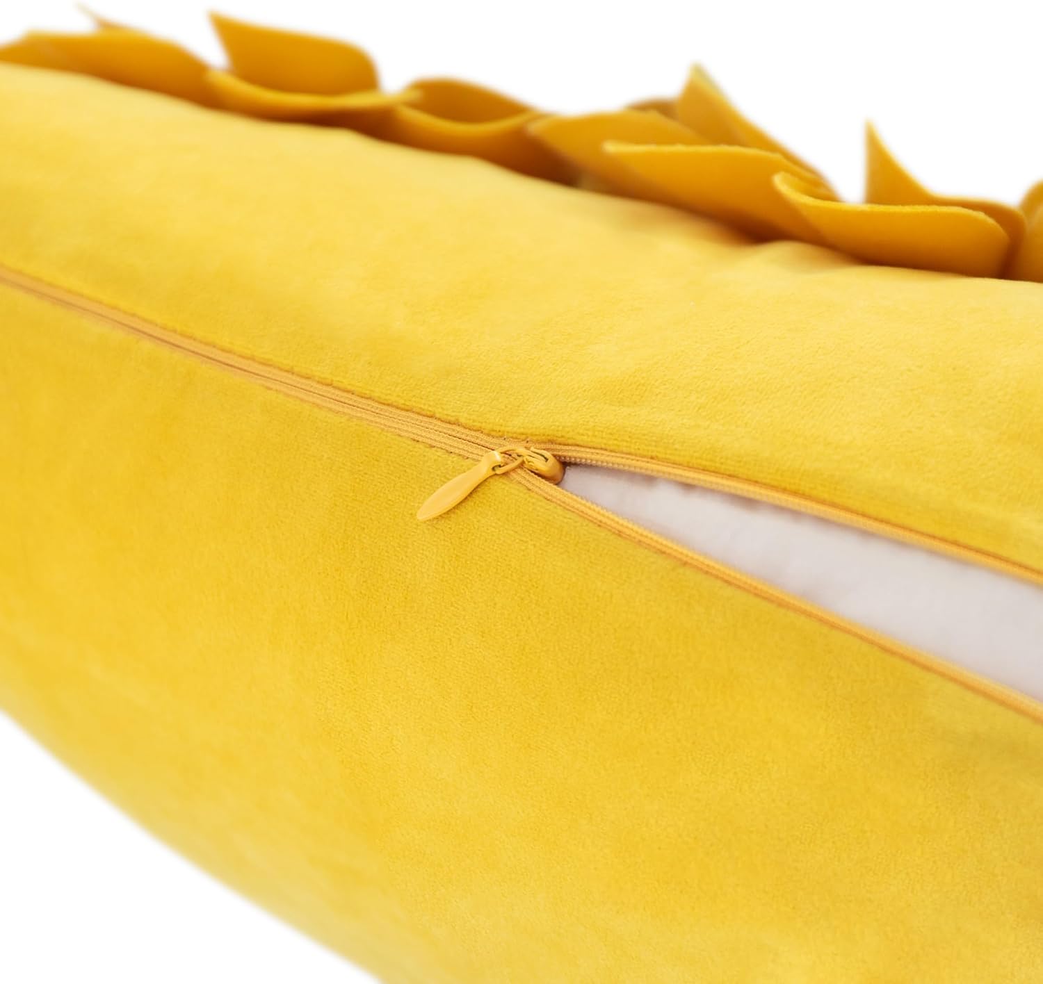 VG|yellow-white|3D Flower Throw Pillow Cover