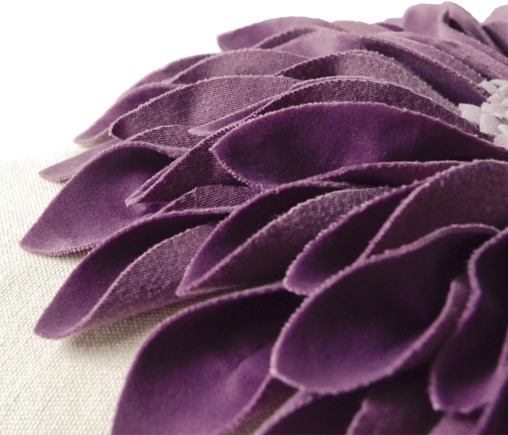 VG|purple-purple-beige-canvas|3D Sunflowers Throw Pillow Cover Wine Red