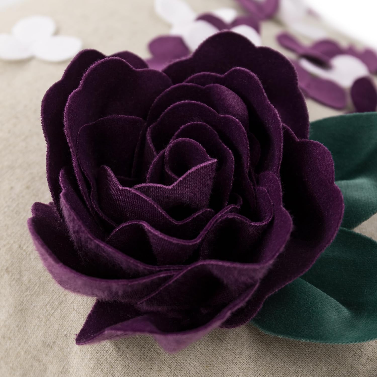VG|b-middle-purple|3D Flower Throw Pillow Cover