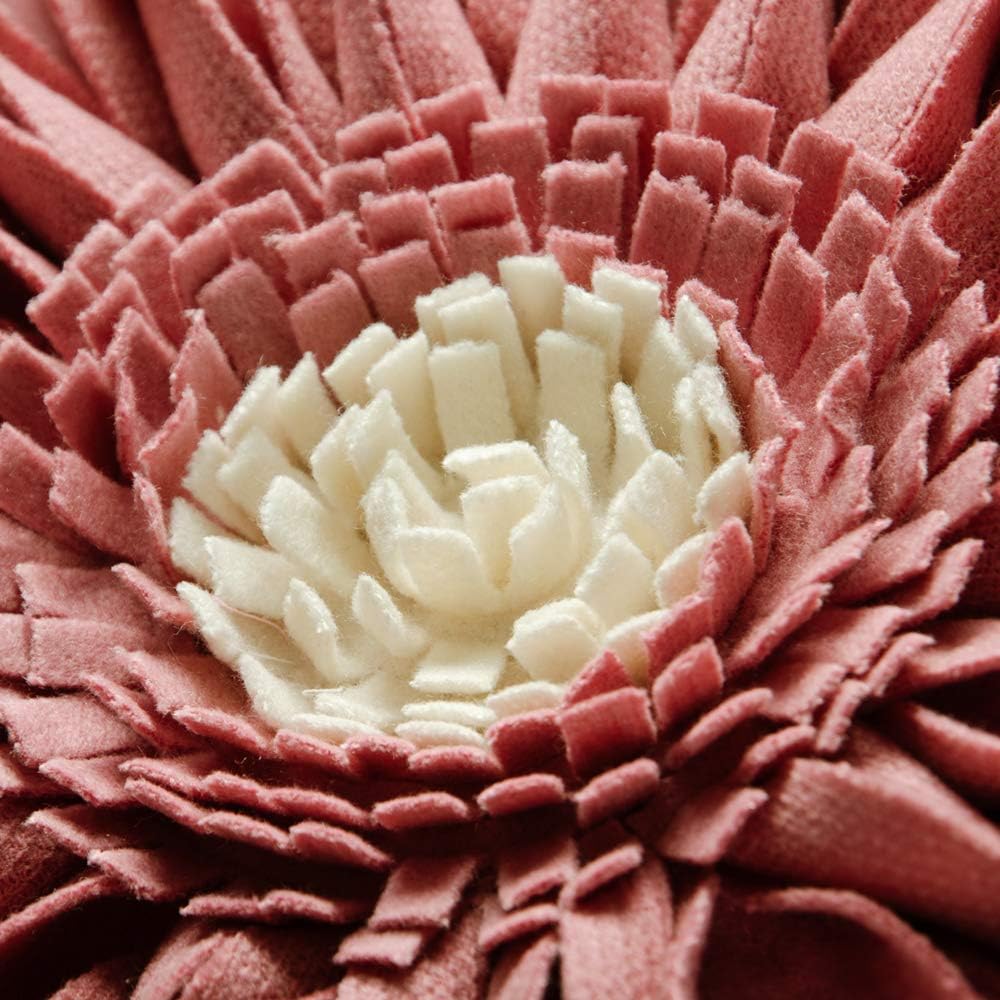 VG|pink-dark-pink-white-canvas|3D Sunflowers Throw Pillow Cover Wine Red