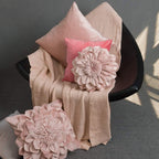 VG|rose-gold|3D Flower Throw Pillow Covers