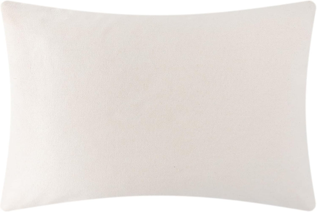 3D Floral Decorative Throw Pillow Cover White and Orange