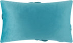 VG|turquoise|3D Flowers Throw Pillow Cover Decorative Soft Velvet Accent Floral Cushion Lumbar Pillowcase for Bed Sofa Couch Living Room