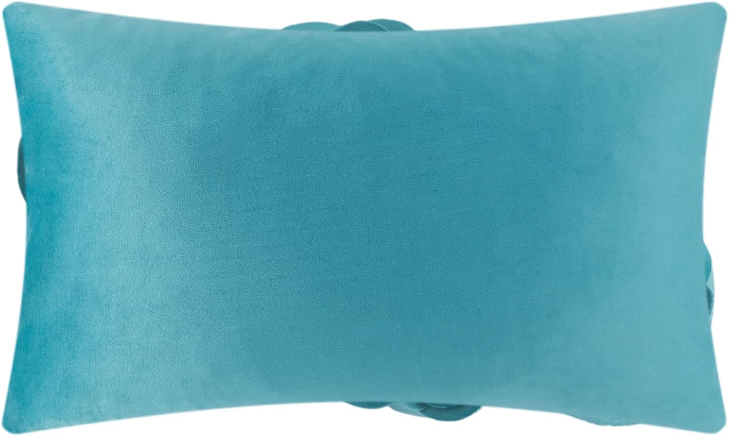 VG|turquoise|3D Flowers Throw Pillow Cover Decorative Soft Velvet Accent Floral Cushion Lumbar Pillowcase for Bed Sofa Couch Living Room