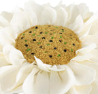 VG|white|Decorative 3D Flower Throw Pillow Cover Creamy