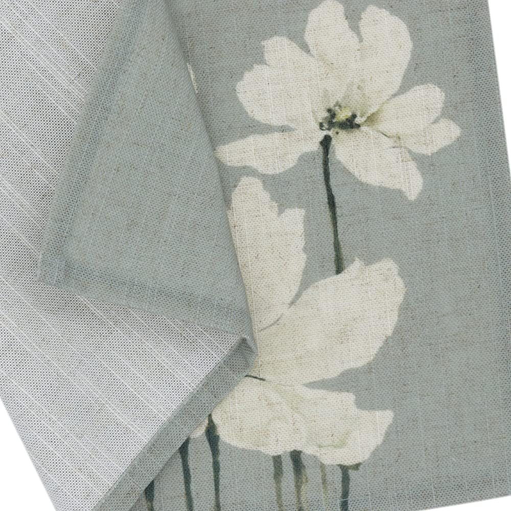 Flower Printing Table Mat for Kitchen Dining Party Summer Spring Set of 4 Linen Placemats