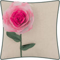 Valentine's Day 3D Rose Throw Pillow Cover, Pink - Default Title