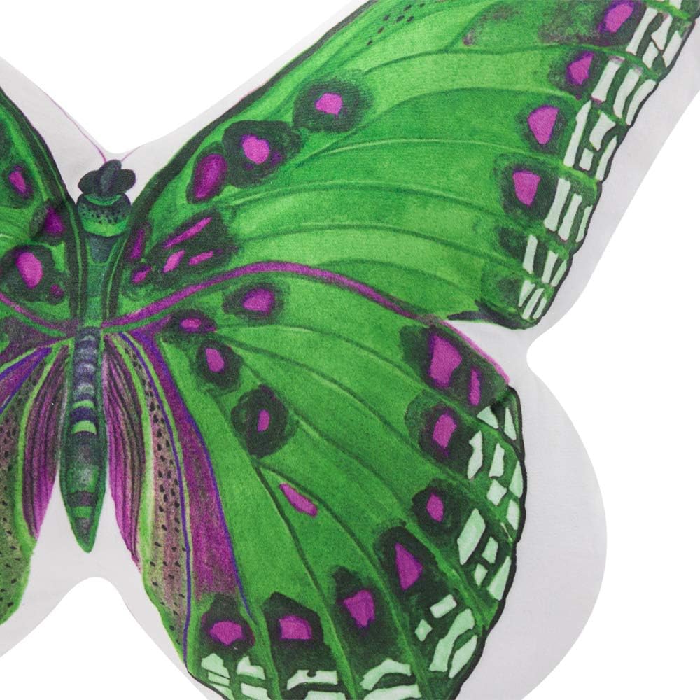 VG|green|3D Butterfly Throw Pillow, Hot Pink