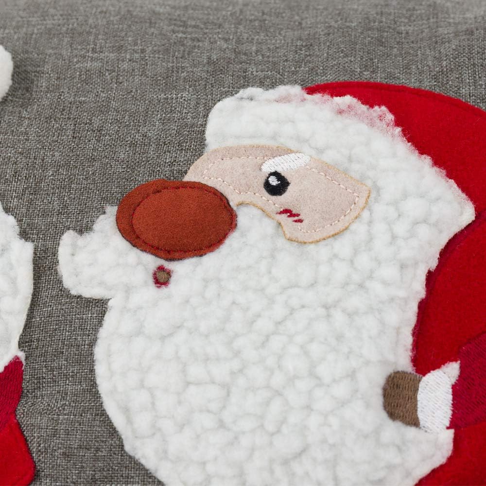 Christmas Throw Pillow Cover Santa Claus Cushion Cover Case Pillowcase Decoration for Sofa Couch Bed Home Xmas Decor