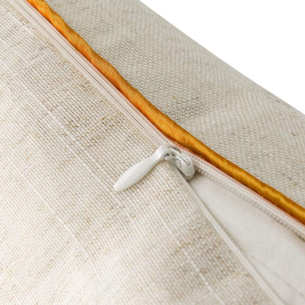 Happy Embroidery Throw Pillow Cover