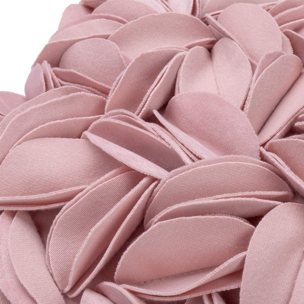 VG|gold-pink-velvet|Handmade 3D Floral Throw Pillow Cover
