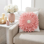 VG|pink-pink-white-velvet|3D Sunflowers Throw Pillow Cover Wine Red
