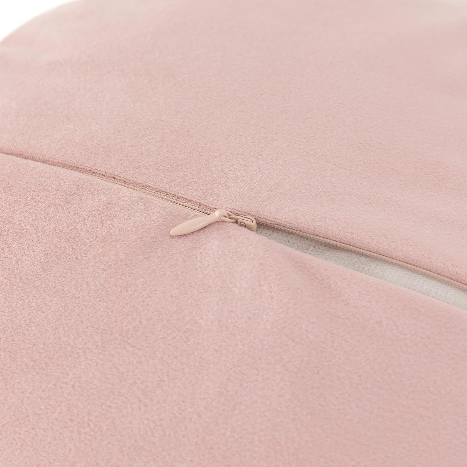 VG|rose-gold-pink|3D Flower Throw Pillow Cover Decorative Round Cushion Floral Accent Pillowcase for Bedroom Living Room Bed Couch Pink Velvet