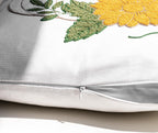 VG|white|Fall Floral Pumpkin Embroidered Throw Pillow Cover
