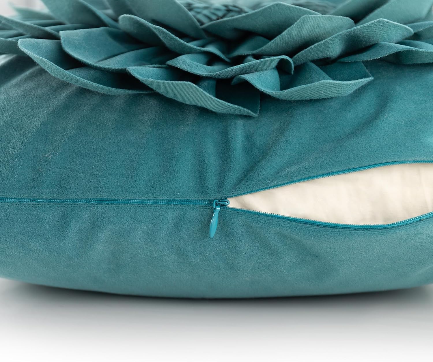 VG|teal-green|3D Flower Throw Pillow Covers
