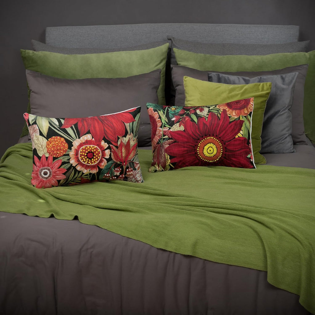 VG|dark-red,red-sunflower|Parrot Throw Pillow Cover Soft Pillow Case Decorative Cushion Cover for Sofa Couch Chair Bed Living Room