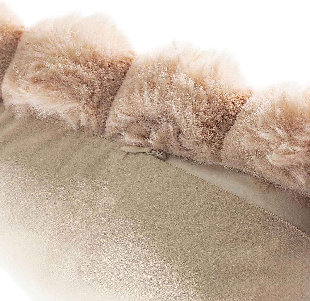 VG|camel|Solid Throw Pillow Cover , Velvet