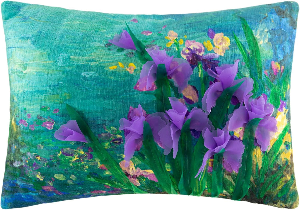 Purple Vintage Flower Throw Pillow Cover - Default Title