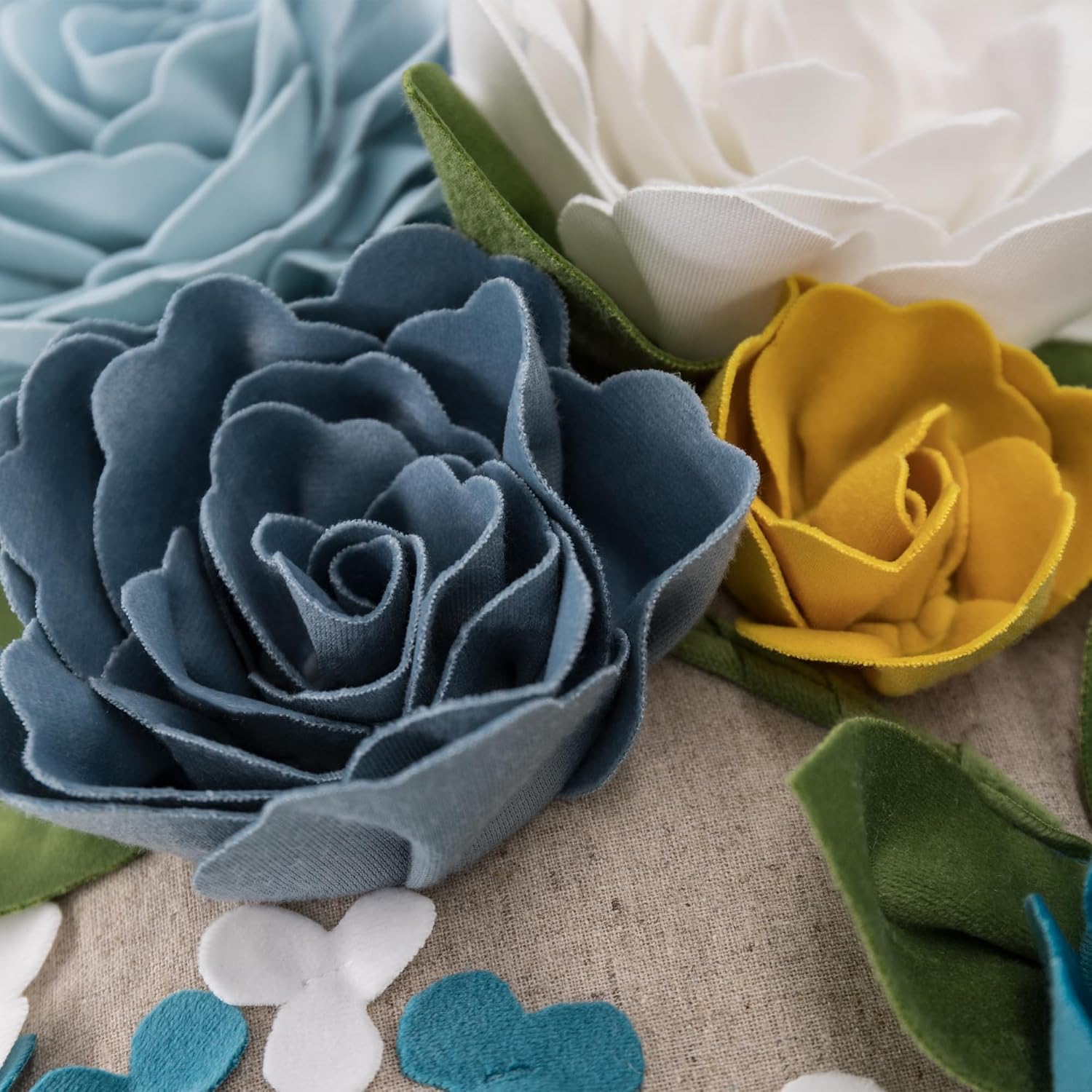 VG|a-blue|3D Flower Throw Pillow Cover