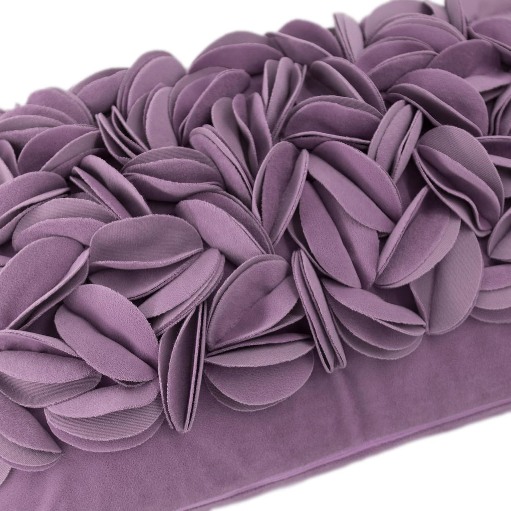 3D Flower Throw Pillow Cover Rectangular Cushion Cover Soft Handmade Pillow Case for Sofa Couch Chair Bed Living Room Home Office