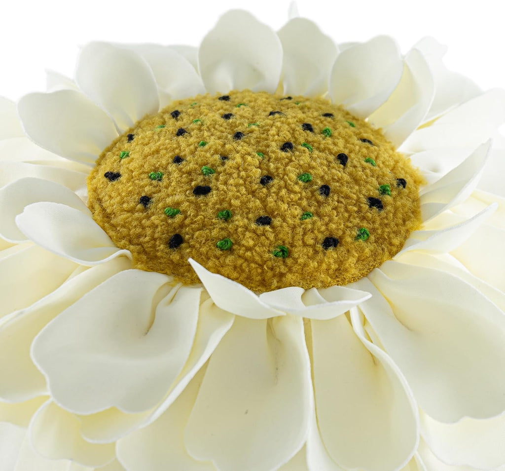 3D Flower Design Round Throw Pillow Flower Decorative Floral Cushion