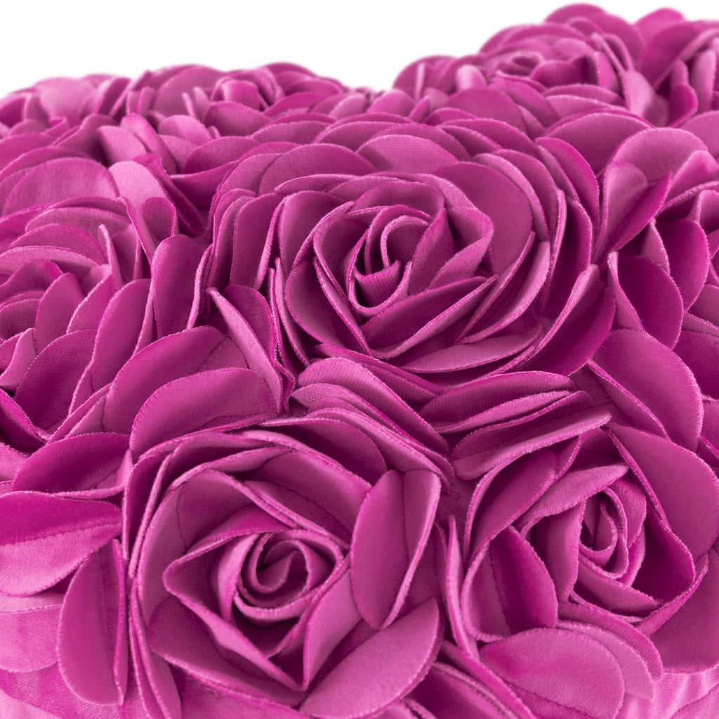 VG|hot-pink|Heart Flower Throw Pillow Covers