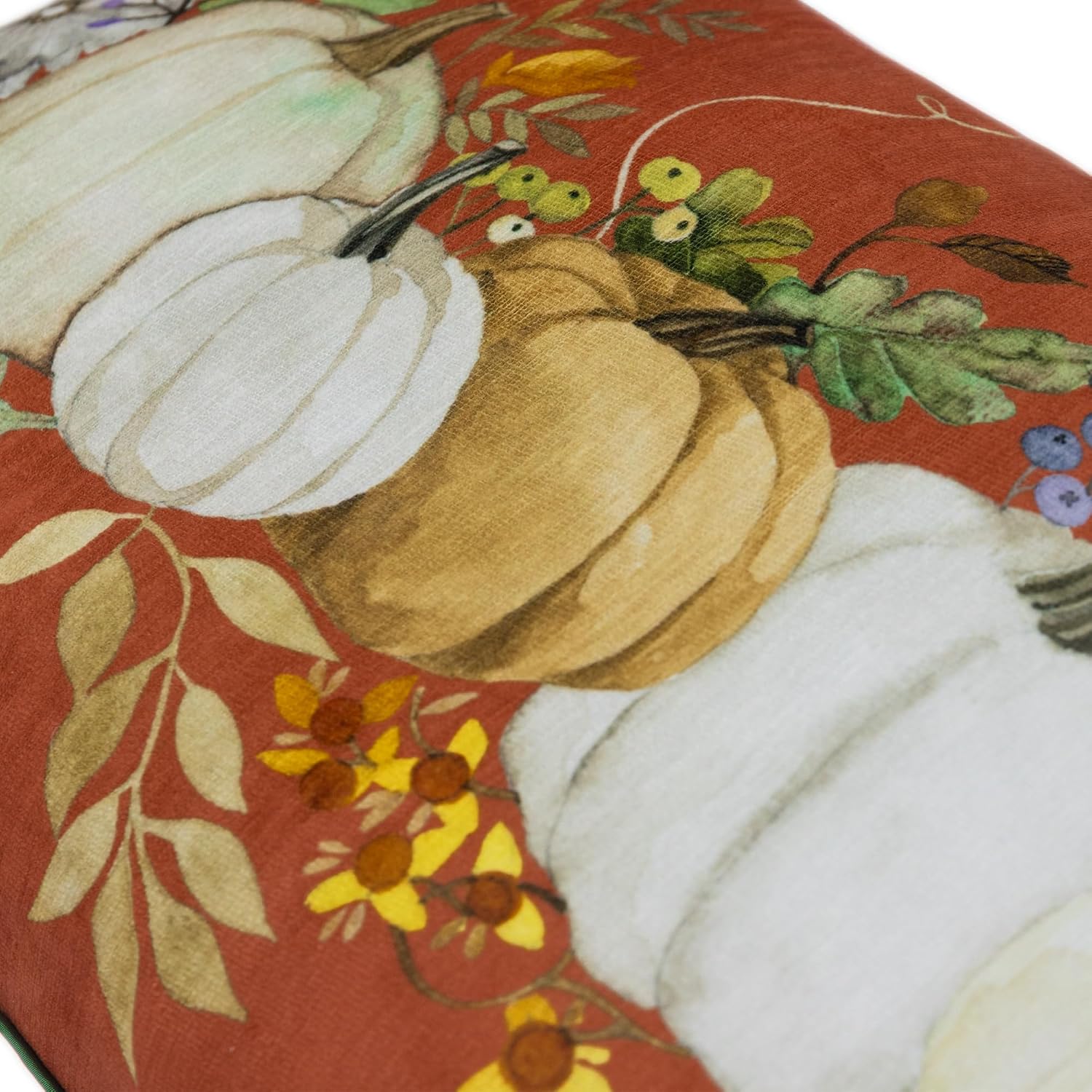 VG|rust-orange|Sunflower Throw Pillow Cover, White
